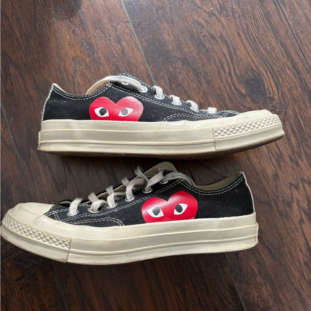 Comme des Garcons PLAY Black and Red Sneakers - Picture 2 of 6